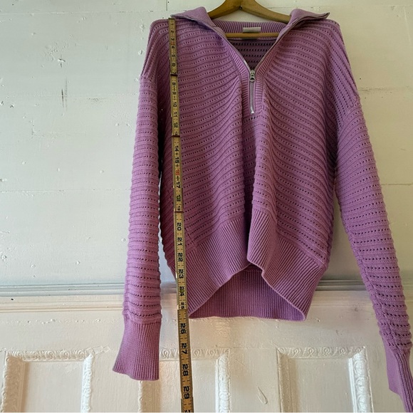 Varley Tara pointelle half zip knit pullover NWT size medium - Picture 9 of 10